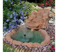 Cascata Artificiale Roccia da Giardino 180x120 cm in Vetroresina con Pompa