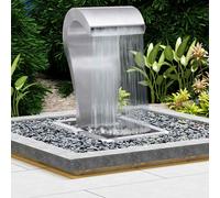 vidaXL Cascata da Giardino Argento 34x49x82 cm in Acciaio Inox