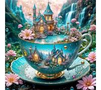 Cascata del castello di Teacup 90 Pezzi Puzzle, 90 pezzi puzzle Classico per adulti, Fai Da Te Giochi Educativo e Giocattoli Sfida, Intrattenimento Creativo, Puzzle Impossible