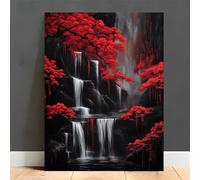 Cascata dell'albero rosso Puzzle 1200 Pezzi 75x50 cm Puzzle Fai da te,Intrattenimento Creativo - Puzzle Per Adulti E Tutta La Famiglie