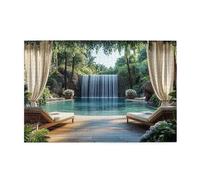 Cascata E Piscina Nel Cortile 1000 Pezzi Puzzle Per Adulti Puzzle In Legno Per Adulti Regali Decorazione Domestica