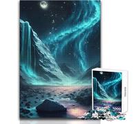 Cascata nella foresta Natura Puzzle da 1000 pezzi per adolescenti Attività educativa divertente e logica sentimento caldo Dimensioni 38x52cm