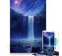 Cascata nella natura della foresta,puzzle da 1000 pezzi per adulti,sfida mentale,taglio preciso,allineamento perfetto,divertimento per tutta la famiglia,attività serale (38x52cm)