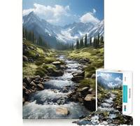 Cascata nella natura della foresta Puzzle da 1000 pezzi per ragazzi Gioco di concentrazione mentale Taglio di precisione Bordi lisci Gioco perfetto come regalo di Natale (50x75cm)