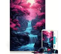 Cascata nella natura della foresta Puzzle da 1000 pezzi per ragazzi Gioco stimolante per la mente Incastri precisi,senza spazi vuoti Attività rilassante di gruppo al chiuso (38x26cm)