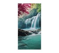 Cascata paesaggio naturale copertura della porta decorazioni banner di benvenuto decorazioni per porte da parete porta d'ingresso appeso sfondo banner per interni ed esterni forniture per feste di