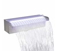 Cascata per Laghetto Rettangolare con LED in Acciaio Inox 30 cm