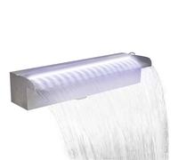 Cascata per Laghetto Rettangolare con LED in Acciaio Inox 45 cm