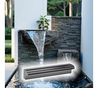 Cascata Personalizzabile con Canale di sfioro per Piccoli laghetti e Giardini - Fontana Professionale per Piscine Fuori Terra, Adatta per laghetti per Koi e Decorazioni Interne (15 cm/6 poll