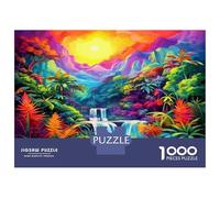 cascata Puzzle 1000 Pezzi In Cascate tropical cartone Spesso, Un Tangram Per Enigma Per Lo Stress Relief, Ideale Per Quadro Fai Da Te, Regalo Di Compleanno Perfetto 70x50cm/1000pcs
