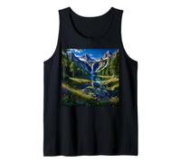 Cascata tra Le Montagne E Lago Canotta