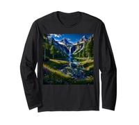 Cascata tra Le Montagne E Lago Maglia a Manica