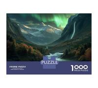 Cascate Alpine Puzzle 1000 Pezzi Adulti In Canyon Aurora puzzle in Cartone Premium, Un Classico Puzzle A Pezzi Per Enigma Di Allenamento Alla Concentrazione, Ideale Per Giochi Di Puzzle Da Vi