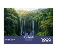Cascate Alpine Puzzle 1000 Pezzi In Tramonto Bosco Plu Resistente E Durevole, Un Busta Di Puzzle A Rompicapo Per Enigma Per Il Relax Mentale, Ideale Per Vacanza Relax, Puzzle 38x26cm