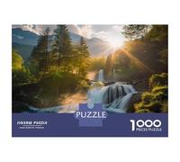 Cascate Alpine Puzzles 1000 Pezzi In Cascata Bosco Mat cartone Spesso, Un Puzzles Per Enigma Per Il Relax Mentale, Ideale Per Partita Puzzle Game, Puzzle 70x50cm/1000pcs