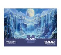 Cascate Alpine Puzzles 1000 Pezzi In Cascate Blu Luna carta Premium, Un Puzzles Per Gioco Familiare Divertente E Impegnativo, Ideale Per Puzzle Da Incorniciare, Per Rilassarsi, Stimolare La