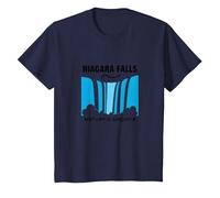 Cascate del Niagara: Avventura nella Cascata della Doccia della Natura Maglietta, Bambini, Navy, 6 Anni