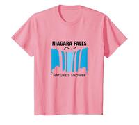Cascate del Niagara: Avventura nella Cascata della Doccia della Natura Maglietta, Bambini, Rosa, 3 Anni