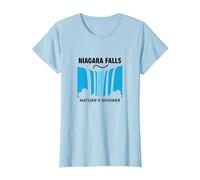 Cascate del Niagara: Avventura nella Cascata della Doccia della Natura Maglietta, Donna, Celeste, L