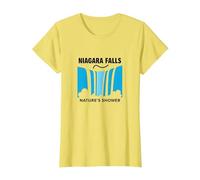 Cascate del Niagara: Avventura nella Cascata della Doccia della Natura Maglietta, Donna, Limone, L