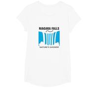 Cascate del Niagara: Avventura nella Cascata della Doccia della Natura Maglietta, Ragazze, Bianco, XS