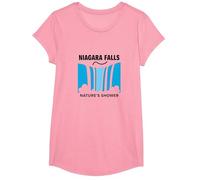 Cascate del Niagara: Avventura nella Cascata della Doccia della Natura Maglietta, Ragazze, Rosa, L