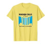 Cascate del Niagara: Avventura nella Cascata della Doccia della Natura Maglietta, Uomo, Limone, L