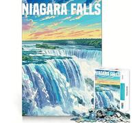 Cascate del Niagara, Canada - Puzzle per ragazzi da 1000 pezzi - Gioco di logica e antistress - Taglio preciso - Regalo di compleanno (38x26cm)
