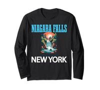 Cascate del Niagara New York Souvenir Bold Waterfall Graphic Group Maglia a Manica