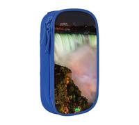 Cascate del Niagara Stampa Pratico Astuccio Multiscomparto Ufficio Viaggi Scuola Arte Articoli Quotidiani, Blu, Taglia unica, Con tasca per il