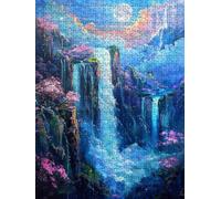 Cascate Della Valle Puzzle 1000 Pezzi, 3D Puzzle per Adulti Impegnativo, Educa Puzzles Artistico, Divertente E Stimolante Puzzles Decorativo per La Famiglia, Regalo e Decorazione Pareti FNKL6-910