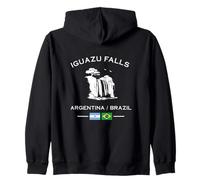 Cascate dell'Iguazu Argentina Brasile Bandiera Cascata Cascate Iguazú Felpa con Cappuccio