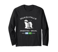 Cascate dell'Iguazu Argentina Brasile Bandiera Cascata Cascate Iguazú Maglia a Manica