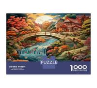 Cascate e ponti Puzzle 1000 Pezzi Adulti In Autunno puzzle in Cartone Premium, Un Classico Puzzle A Pezzi Per Enigma Di Allenamento Alla Concentrazione, Ideale Per Giochi Di Puzzle Da Viaggio, Rega