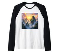 Cascate Fantasy Sunset Islands Maglia con Maniche Raglan