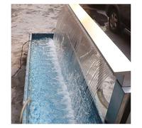 Cascate per piscine in acciaio inossidabile, fontana da parete per piscine interrate, spillway decorativo per cortile acquario e giardino