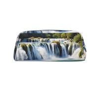 Cascate sul fiume Krka Borsa per il trucco per donne e uomini Borsa da viaggio per articoli da toeletta Borsa estetica Grande astuccio per matite