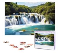 Cascate sul fiume Krka Jigsaw Puzzle 1000 pezzi Puzzle in legno Puzzle con immagine personalizzata Puzzle personalizzato per matrimoni per adulti