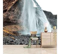 Cascate Tridimensionali Semplici Scogliere Laghi 3D Carta Da Parati Facile Installare Mobili Sfondi Ufficio Divano Camera Letto Sfondo Decorazione Murale-200cm×140cm