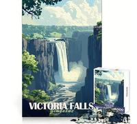Cascate Vittoria, Zimbabwe Puzzle per ragazzi 1000 pezzi Abilità logiche Relax lento Bordi nitidi Regalo festivo (38x52cm)