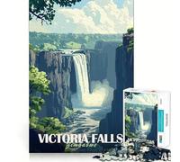 Cascate Vittoria,Zimbabwe - Puzzle per ragazzi da 1000 pezzi - Gioco stimolante per la mente - Dimensioni uniformi - Pezzi precisi - Divertimento in famiglia - Attività serale (38x52cm)