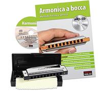 Cascha Armonica Blues a Bocca a 10 Fori in Do Maggiore con Custodia e Panno per la Pulizia e la Manutenzione