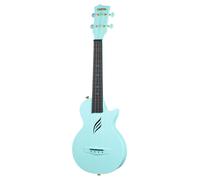 CASCHA Set per ukulele da concerto in fibra di carbonio, set con 3 plettri, custodia, tracolla, set per ukulele, set di corde in fluorocarbonio, piccola chitarra hawaiana per principianti, menta