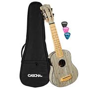Cascha E-Bamboo Soprano Graphite con pick-up, custodia e 3 plettri - NUOVO