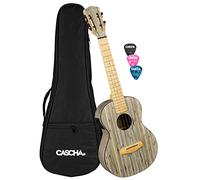 Cascha E-Bamboo Tenor Graphite con pick-up, custodia e 3 plettri