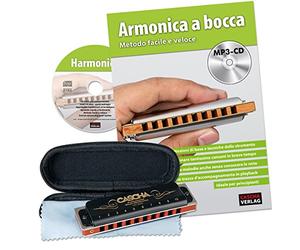 CASCHA HH 1610 Armonica a bocca professionale Blues in C major - armonica incl. scuola