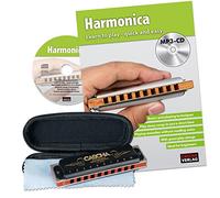 Cascha HH 1610 EN Armonica con Libro in Inglese e MP3-CD