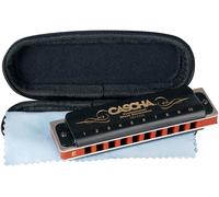 Cascha Professional Harmonica, Mi Maggiore Blues Harmonica, Armonica a Bocca a 10 fori per principianti e adulti con borsa e panno per la pulizia