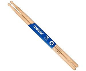 Cascha Maple 7A Bacchette per batteria - ideale per gonna morbida - Bacchette per batteria per avanzati - 12 paia di bacchette per legno di acero - a forma di ghianda