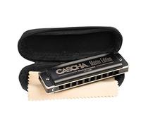 CASCHA Master Edition Blues Harmonica, armonica a bocca di alta qualità in E-Dur con custodia morbida e panno per la cura, organo blu